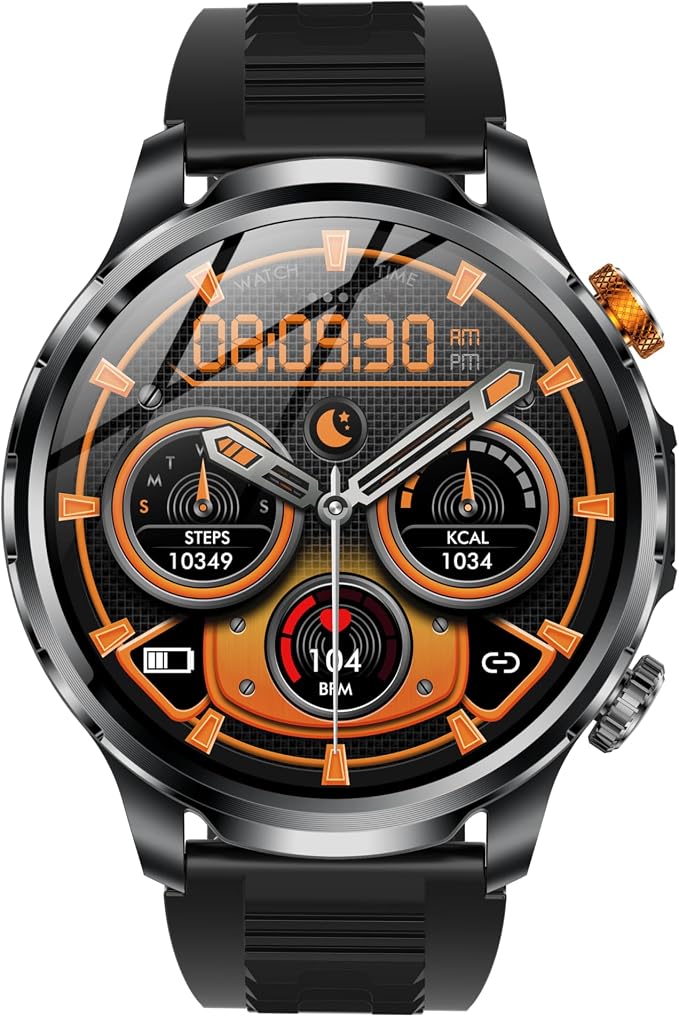 Military Smart Watches for Men, 1.91" Men's Smart Watch with 1000mAh/5 ATM Waterproof/LED Flashlight/110+ Sport Modes/Heart Rate/SpO2/Sleep Monitor, Fitness Tracker Watch for Android & iPhone (Black)