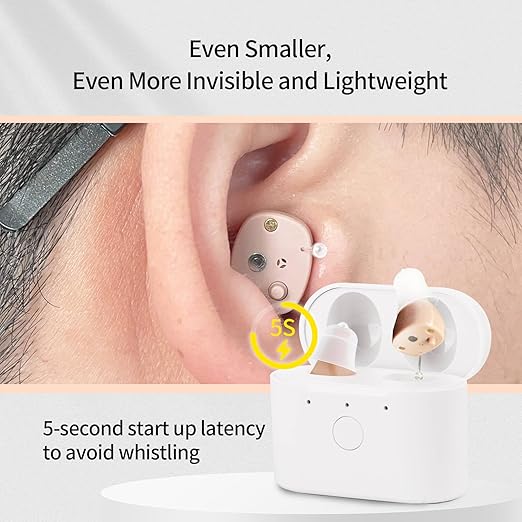 Hearing Aids,Hearing Amplifiers with Charging Case Noise Reduction,Discreet & Lightweight,Comfortable Fit,All Day Comfort,Casual and Outdoor Use,Perfect for Seniors and Adults.