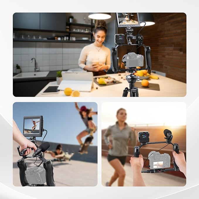 NEEWER Microphone Holder with Cold Shoe Adapter, Noise Reducing Shock Absorbing Mic Mount Accessories with Built in Silicone Pads, for Mics of 0.7" to 1" (19 to 25mm) in Diameter, MH3