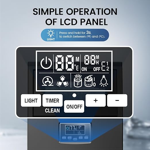 COWSAR Commercial Ice Maker Machine, 66Lbs/24H 8Lbs Storage, Stainless Steel Undercounter Cube Ice Maker, Self-Cleaning, for Compact Cafe, Bar, Home Kitchen
