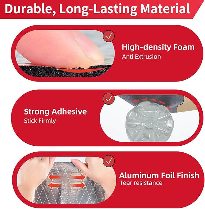 Sound Deading Material for Cars, 157mil(4mm) 107.64sqft Sound Deadening Mat - Automotive Noise Insulation and Vibration Dampening Material Foam for Auto Audio, Door, Roof, Floor and Trunk