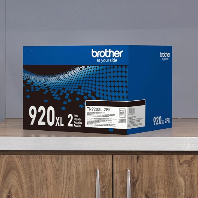 Brother Genuine TN920XL High-Yield Black Toner Cartridge 2-Pack for Professional Business Laser Printers, 12,000 Pages per Cartridge, Compatible with HL-L5210DW, HL-L6210DW Series