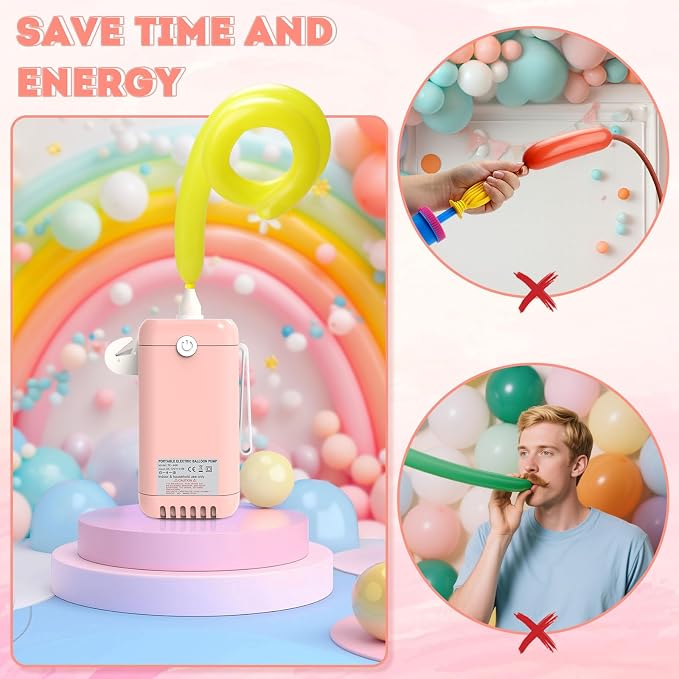 AXHJ Balloon Pump Electric Air Pumps, 2-in-1 Electric Air Balloon Pump，Balloon Inflator for 260q,Foil, Latex Balloons and Sport Balls