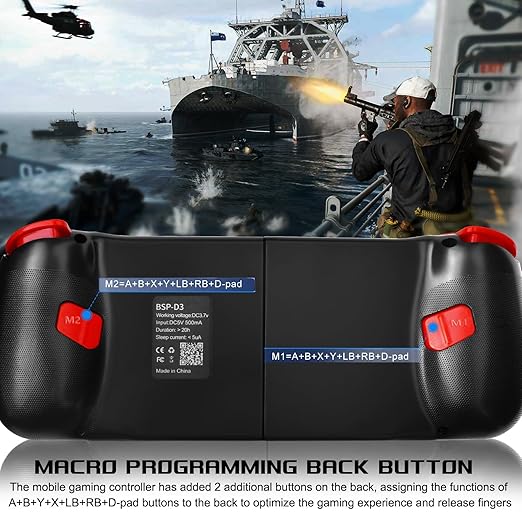 arVin Mobile Game Controller for Samsung Galaxy S23/S22/S21 Ultra, TCL, Tablet, Android Wireless Gamepad for iPhone 15/14/13/12, iOS, iPad, MacBook, PC Gaming Joystick with Back Button, Direct Play