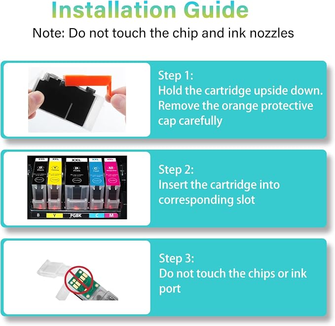 PGI-280 XXL PGBK Ink Cartridges Compatible for Canon PGI-280XXL Black Ink Tank, Compatible with PIXMA TR7520 TR8520 TR8620A TS9120 TS6120 TS6220 TS6320 TS702 TS8120 TS8220 Pinters (2* PGBK)