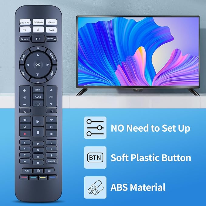PZL Replacement Remote Control for Bose RC-PWS III Universal Remote Control, Compatible with Bose Cinemate I IIGS 1SR Solo5 Solo 10 & 15 Solo TV Sound Systems & CineMate Home Theater Speaker Systems