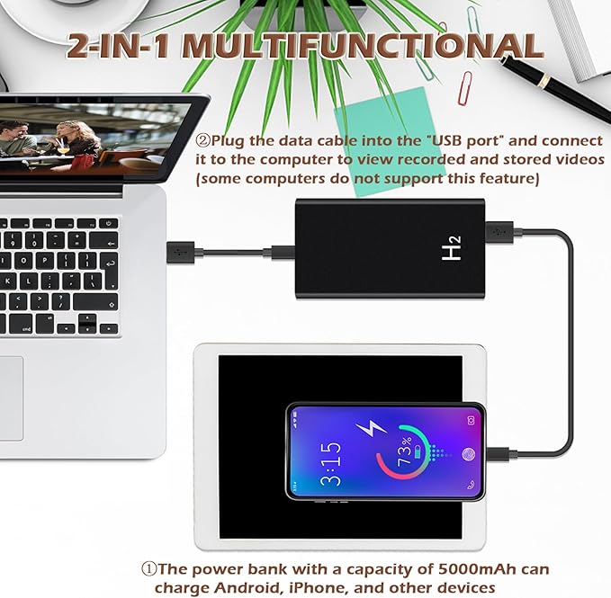Hidden Camera Nanny Cam No WiFi Security Cameras 1080P FHD Mini Body Camera Outdoor Indoor with Night Vision for Home Surveillance No Audio