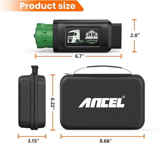 ANCEL Protective Case Storage Bag for HD100, HD110, HD120, HD200, HD210 Heavy Duty Truck Scanners(Only The Case)