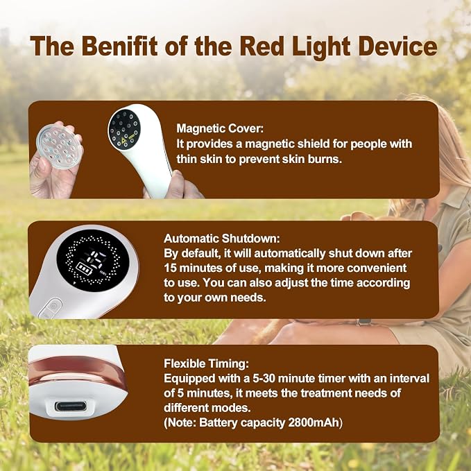 LLLT Cold Laser Therapy Device, Handheld Red Light Therapy for Dogs Cats Pets, Arthritis Human/Pet Pain Relief, Muscle & Joint Healing for Daily Home Use