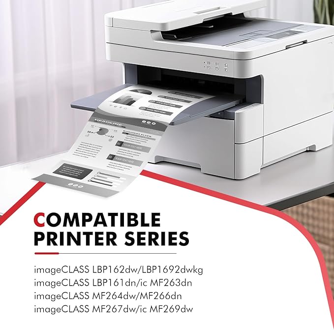 051 MF264dw Toner Cartridge Compatible for Canon Toner Cartridge 051 CRG-051 051H CRG-051H for imageCLASS MF260 MF264dw MF269dw MF267dw MF266dn MF263dn MF264 LBP160 LBP162dw LBP161dn Printer 2-Pack