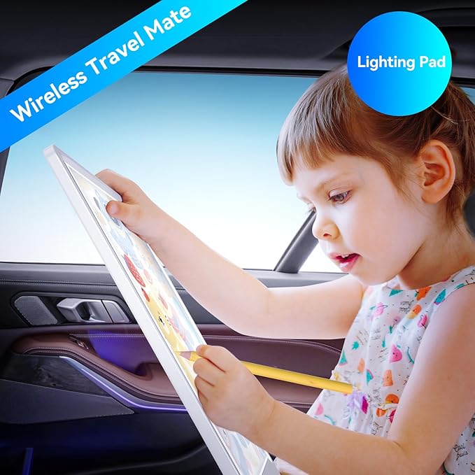 Best Educational Gift – Kids Tracing Light Pad with Bonus LCD Doodle Board for Drawing & Writing, Screen-Safe Toy for Early Skills & Creativity