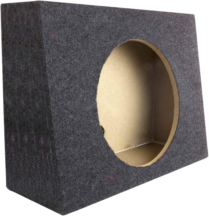 QPower QTW12 Single 12" Sealed Car Audio Subwoofer Sub Box Enclosures, Pair