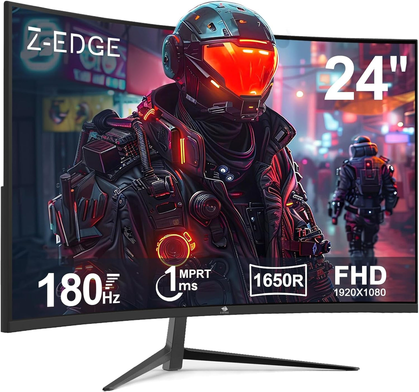 Z-Edge UG24 24-inch Curved Gaming Monitor 180Hz Refresh Rate, 1ms MPRT, FHD 1080 Gaming Monitor, R1650 Curved