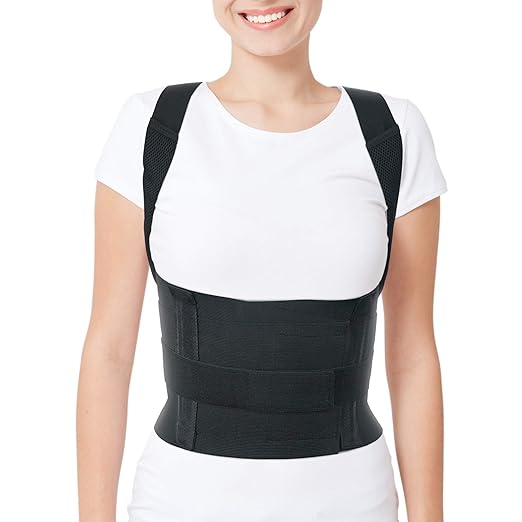 ORTONYX Comfort Posture Corrector Back Brace for Woman and Men, Scoliosis Hunchback Kyphosis Correction/XS