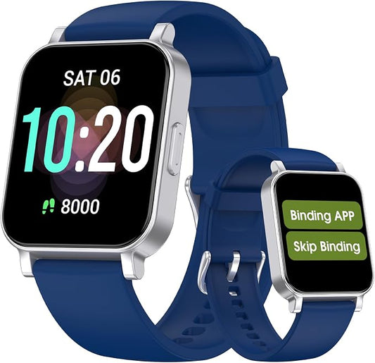 DAVIKO Smart Watch Senior Friendly No App/Phone Required,Pedometer Waterproof Fitness Tracker Watch with Step Counter Calories/Sleep Tracker for Walking Running for Men Women