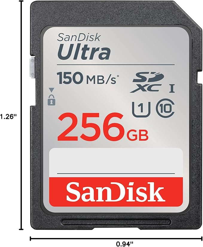 SANDISK 256GB Ultra SDXC UHS-I Memory Card - Up to 150MB/s, C10, U1, Full HD, SD Card - SDSDUNC-256G-GN6IN (Pack of 3)