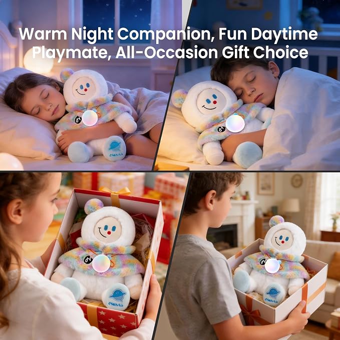AI toys for kids, Interactive ai companion kids plush snowman, Designed specifically for kid's development, No screen educational toys, Smart ai stuffed animal for 3+Kids, 2026 emotional support gifts