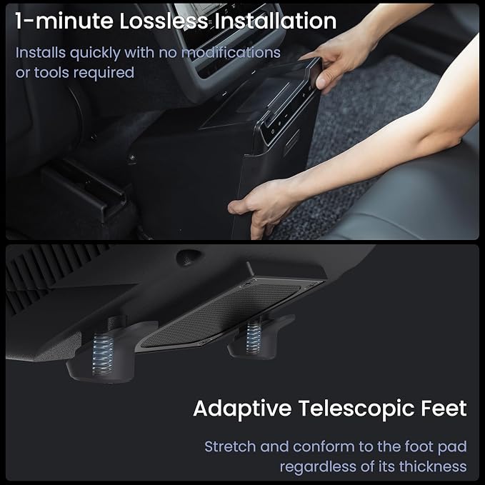 Car Refrigerator for Tesla Model Y Juniper, Rear Center Console Fridge for Model Y 2026~2025, Cooler & Warmer, Portable Freezer for Camping Commuting Sports & Traveling