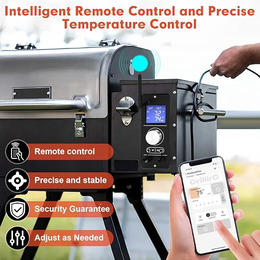 PID WiFi Gen 2 Pellet Grill Controller,Replacement for Camp Chef Pellet Grill & Smoker PG24-82 Models, PG24-82 Compatible with Pursuit 20, SG24, XT24, SGG/SG 30, SGX36, DLX24/36
