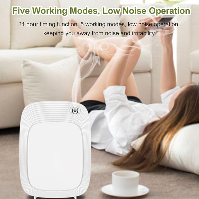 Fockety Scent Air Machine for Home, 200ML Smart Scent Diffuser, Portable Essential Oil Diffuser, Wall Mounted Aromatherapy Diffuser Cover Up to 500m³, for Large Room, Hotel, Office, Spa