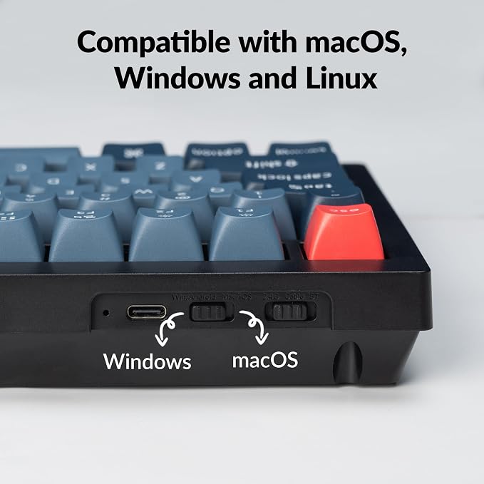 Keychron V1 Max 75% RGB Custom Mechanical Keyboard, 2.4Ghz/Bluetooth 5.1/Wired QMK/VIA Programmable Macro, Hot-Swappable Gateron Jupiter Banana Switch Gasket Mount for Mac Windows