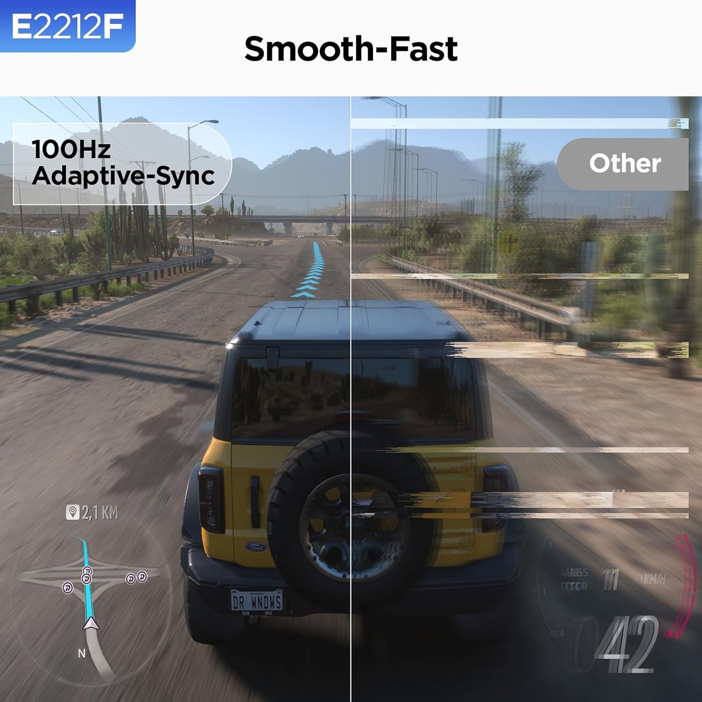 KOORUI 22 Inch Computer Monitor Full HD 1080P 100Hz PC Gaming Screen VA Panel Ultra-Slim Display 3000:1 Contrast Ratio with Adpitive Sync (HDMI/VGA/VESA Compatible 100x100mm/Audio Out), Tilt, Black