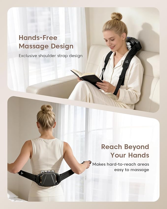 UOTT 24 Head Massage Gun Deep Tissue, Self Massager for Neck and Bback with 9 Modes & 9 Levels, Quiet Handheld Multi Head Percussion Muscle Massager for Body, Shoulder Muscle Pain Relief