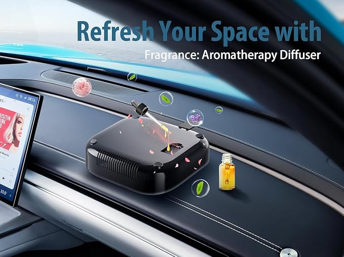 HEPA Air Purifiers for Car, True H13 HEPA Fliter Air Purifier for Smoke, Dust, Pet Odors and VOCs, 99.9% Removal to 0.1Microns - Car HEPA Air Purifier for Traveling Bedroom Office