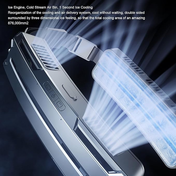 flexman Portable Waist Fan, ABS Wearable Waist Fan, Three Air Speeds 8000 mAh Battery Operated Wearable Personal Fan, Rechargeable Belt Fan (Dark Gray)
