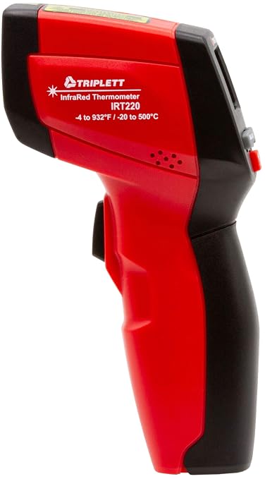 Triplett IRT220 Non-Contact 12:1 Infrared Thermometer, -4 to 932°F (-20 to 500°C)