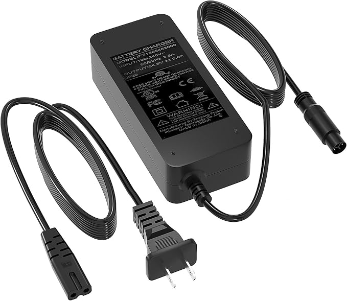 54.6V Charger for Super 73 ZX/S2/RX/Z S R Adventure Series Compatible with Super 73 48V Li-ion Battery Power Adapter Cord