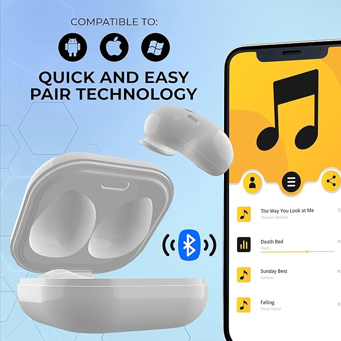Coby Wireless Bluetooth Earbuds with Charging Case, in-Ear Headphones with Built-in Microphone, Touch Controls, Stereo Sound, USB-C Charging, Compatible with iPhone & Android