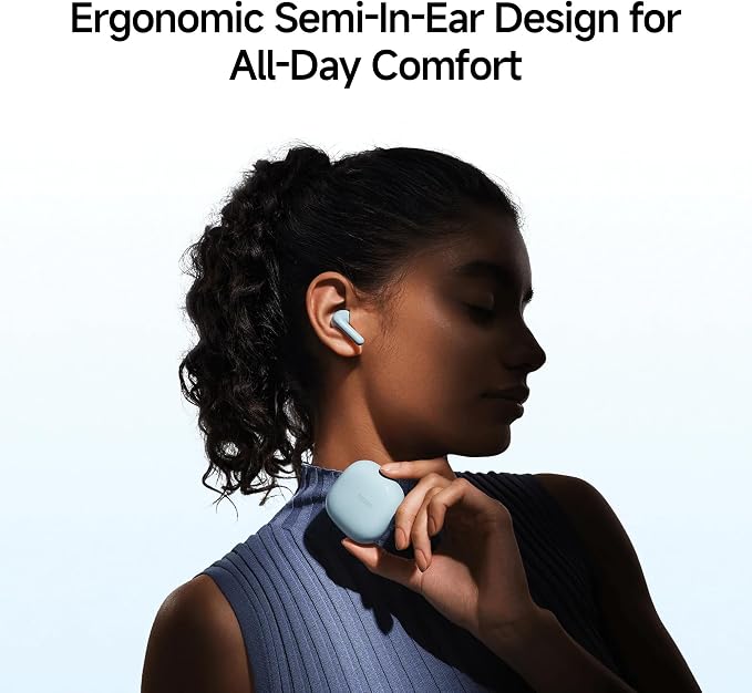 Redmi Buds 8 Active, Wireless Earphones with Semi-in-Ear Design, 14.2mm Titanium Diaphragm Drivers, Bluetooth 5.4, 37H Long Battery Life, Dual Mic AI Noise Cancellation, Google Fast Pair, White