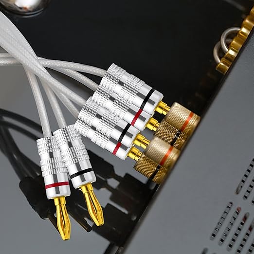 Yaocom 18 Pairs/ 36 Pcs Speaker Banana Plugs, 24k Gold Plated Dual Screw Type Speaker Connector for Speaker Wire, Speaker Cable Connectors for Theater, Wall Plate, Audio Video Receive and Sound System