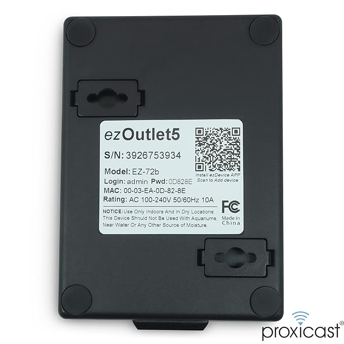 ezOutlet5 - Internet Enabled IP & Wi-Fi Remote Power Switch with Automatic Reboot - iOS | Android | Cloud | Web | Google Home Controllable - Single AC Power Outlet - Model EZ-72b