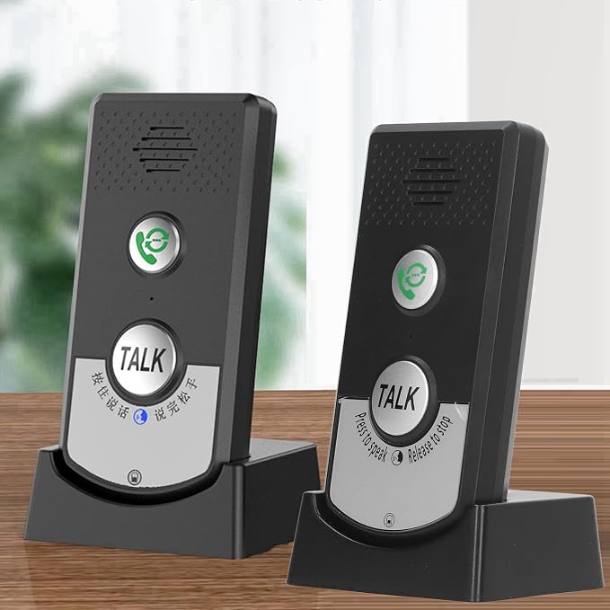 Wireless Intercom Unit, Intercoms Wireless for Home, 2 Way Call 2 Pcs Humanized Voice Intercom Long Range Intercom System for House