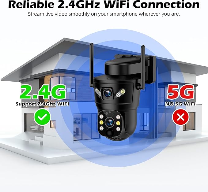 3K Solar Security Camera Wireless,270°Pan 90°Tilt Auto Tracking,WiFi Cam,PIR&AI Human Detection,Color Night Vision,10XZoom,2-Way Audio,128GB SD/Cloud Storage,Waterproof IP66,5.5W Solar Panel