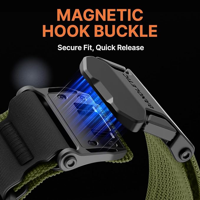 Bandletic Compatible with Apple Watch Ultra 2 Band, Magnetic Clasp Strap Designed for Apple Watch Band for iWatch 49mm(Ultra3 Ultra), 46mm(Series 11 10), 45mm(9/8/7),44mm(SE3/SE2/SE/6/5/4),42mm(3/2/1)