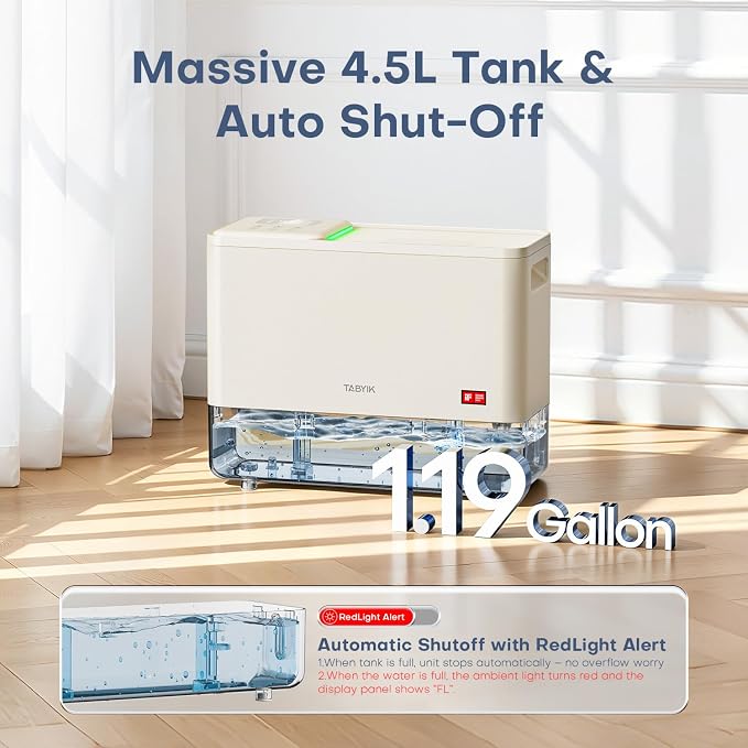 1,500 Sq.Ft Dehumidifier for Basement, 21 Pints Basement Dehumidifier with Drain Hose, Large Dehumidifiers for Home, RV, Bathroom, Bedroom - 1.2 Gallons(4.5L) Water Tank, 3 Modes, 24-Hour Timer