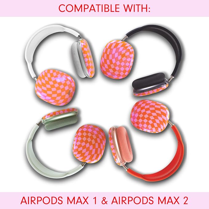 Sonix Protective Case for AirPods Max 2 & 1 | Headphones Cover | Checkmate Pink