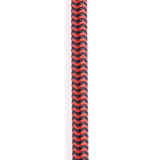 D'Addario Guitar Cable - Guitar Lead - Instrument Cable - Guitar Accessories - Braided Cable - 20 Feet/7.62 Meters - Red - 1 Pack