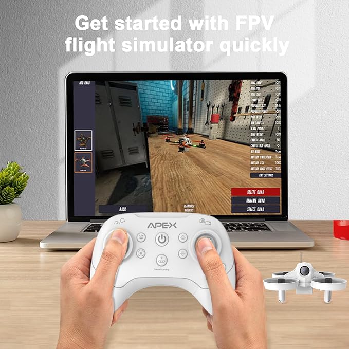 APEX FPV Drone Kit,FPV Goggles,First-person view drone,FPV Racing Drone for Beginners,Low-Latency 5.8G Transmission, easy control,Drop-Resistant,VR70-2.0