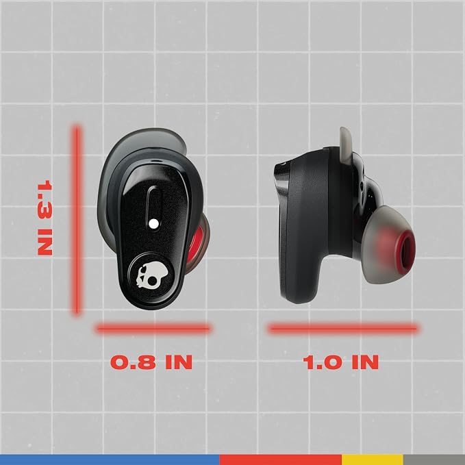 Skullcandy Method 360 ANC Wireless Earbuds, Sound by Bose, Bluetooth Headphones, Premium Noise Cancelling, Up to 40 Hrs Battery, Sweat and Water Resistant, Microphone for iPhone Android - Leopard