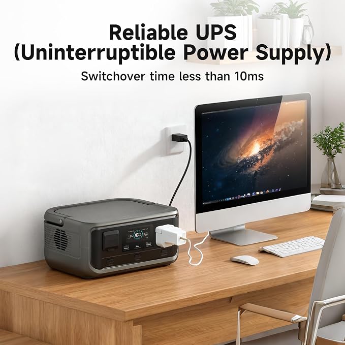 ALLPOWERS VOLIX P300 Portable Solar Generator with Solar Panel SE100, 256Wh LiFePO4 Battery, 300W Output Portable Power Station with 100W Solar Panel, Potable Power for Home Use, Emergencies & Camping