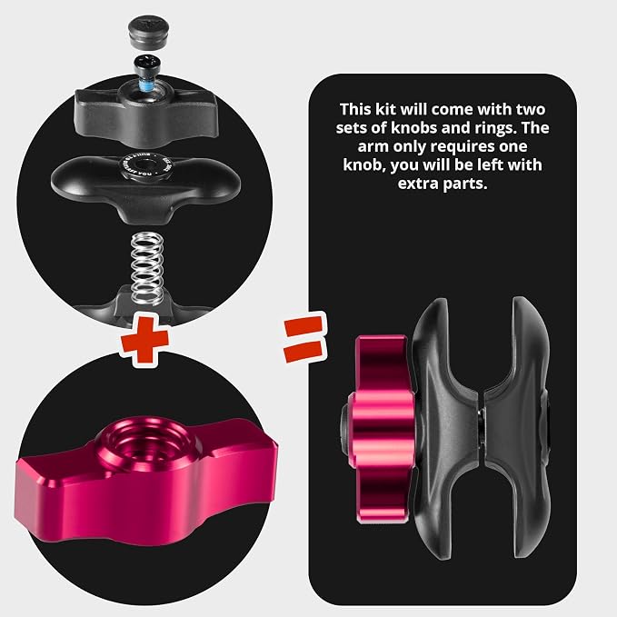 Tackform Link Vent Mount Universal Phone Holder - Compatible with 2021-2025 Ford F150 & Raptor, 2023-2025 Ford Super Duty | Aluminum | Zero Slip, Anti-Scratch | 2" Arm | Pink