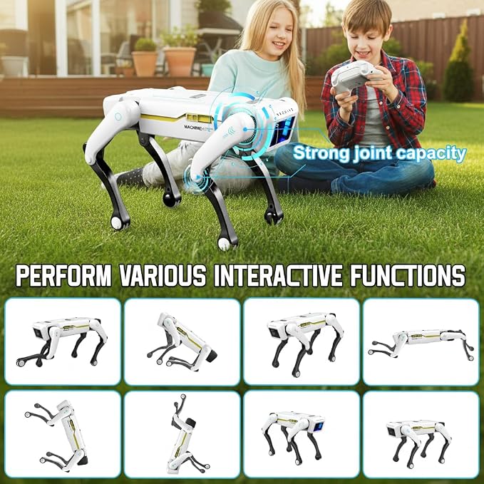 EVADA Robot Dog Smart - Interactive STEM Pet with Voice Control, 30+ Actions & APP Programming, Durable Design for Kids Age 6+ (Compatible with iOS/Android)