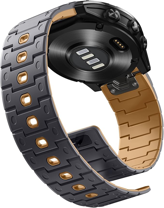 Bandletic Compatible with Garmin Fenix 6X/7X Band, 26mm Quick fit Soft Silicone Magnetic Watch Band Replacement for Fenix 8 51mm/7X 6X Pro/5X Plus/3/Instinct 2X/Enduro/Tactix/Descent MK2i Smartwatches