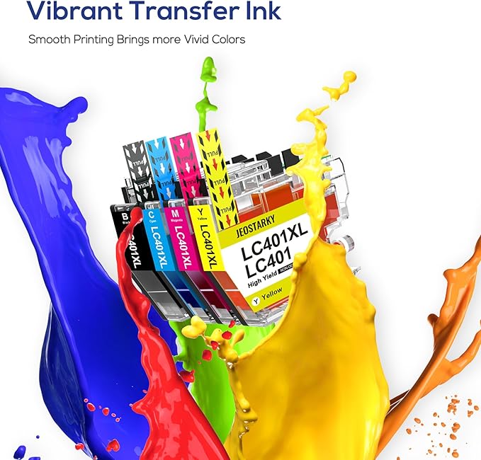 LC401XL Ink Cartridges Compatible for Brother Ink Cartridges LC401 LC401XL for Brother MFC-J1010DW MFC-J1012DW MFC-J1170DW MFC-J1800DW Printer Ink (Black Cyan Magenta Yellow, 4 Pack)