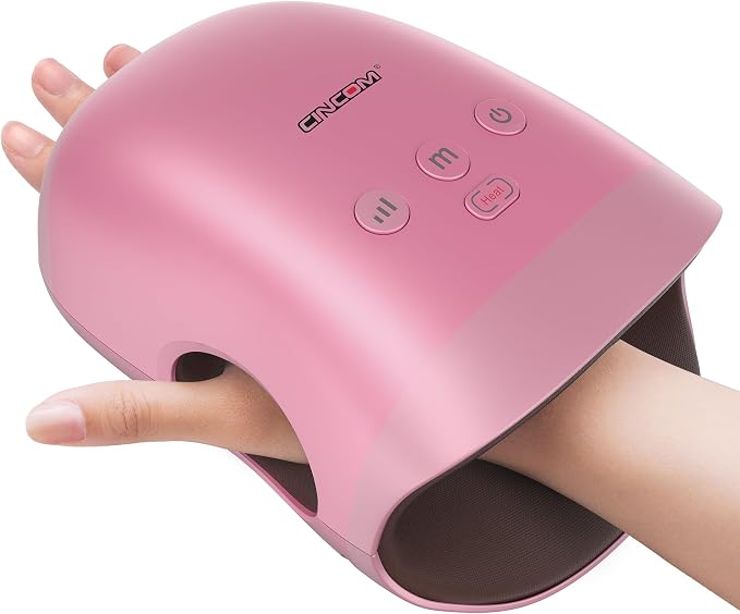 CINCOM Hand Massager - Cordless Hand Massager with Heat and Compression for Arthritis and Carpal Tunnel