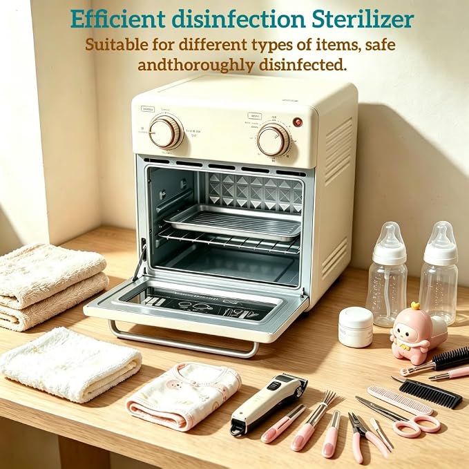 Sterilizer Tools, 10L Drying and 3-in-1 Disinfection Tools 150W Sterilizer with Timer Disinfection Cabinet Suitable for Mother-Child Products, Towels, Hair Salons, Nail Studios (White1)